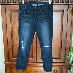 Genetic Denim Brooke Mid-Rise Crop Skinny Distressed in Radar wash Size 30